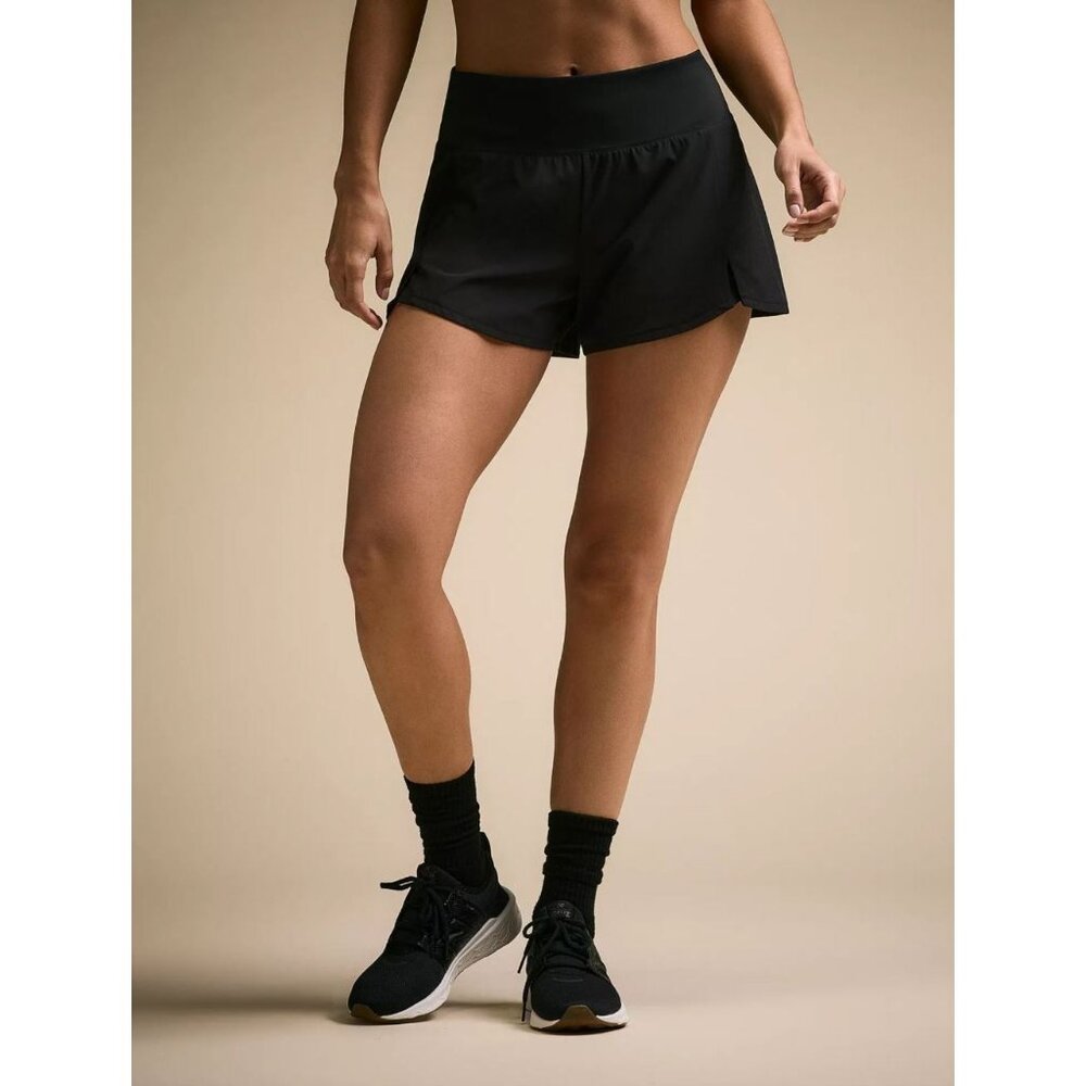 NWT CALIA Women's Kick It Up Running Shorts in Pure Black Size Large